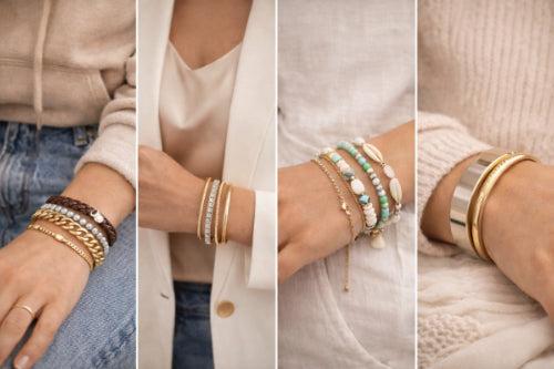 Gestapelde armbanden styling