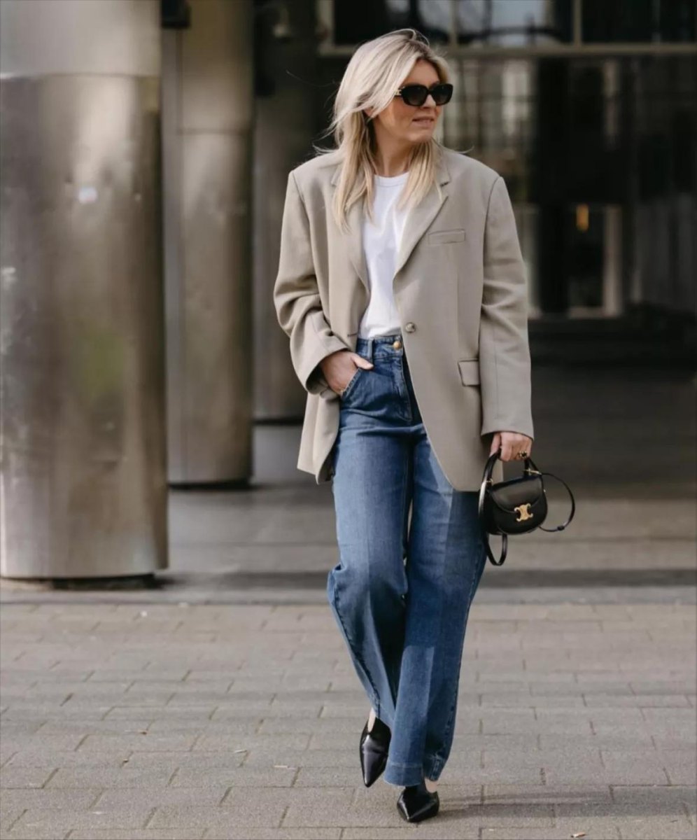 Stijlvolle jeanscombinatie outfit