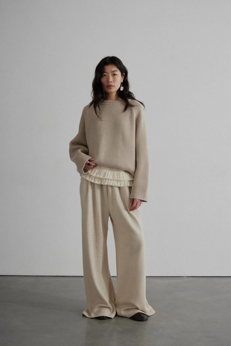 Comfortabele knitwear minimalistische outfit