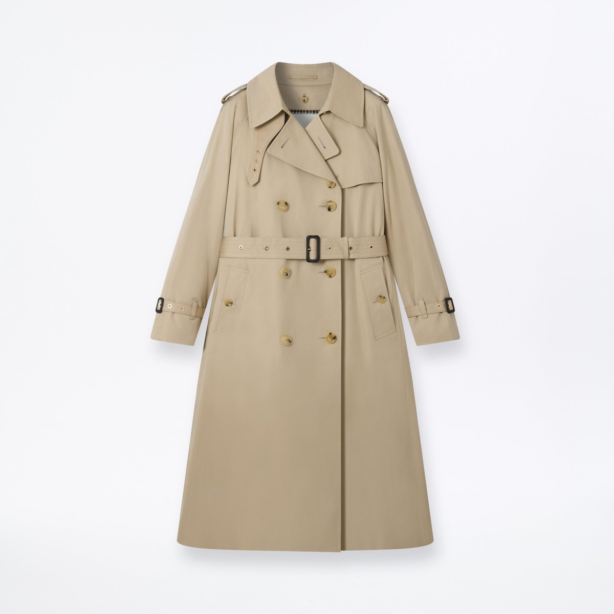 Beige trenchcoat tijdloze jas