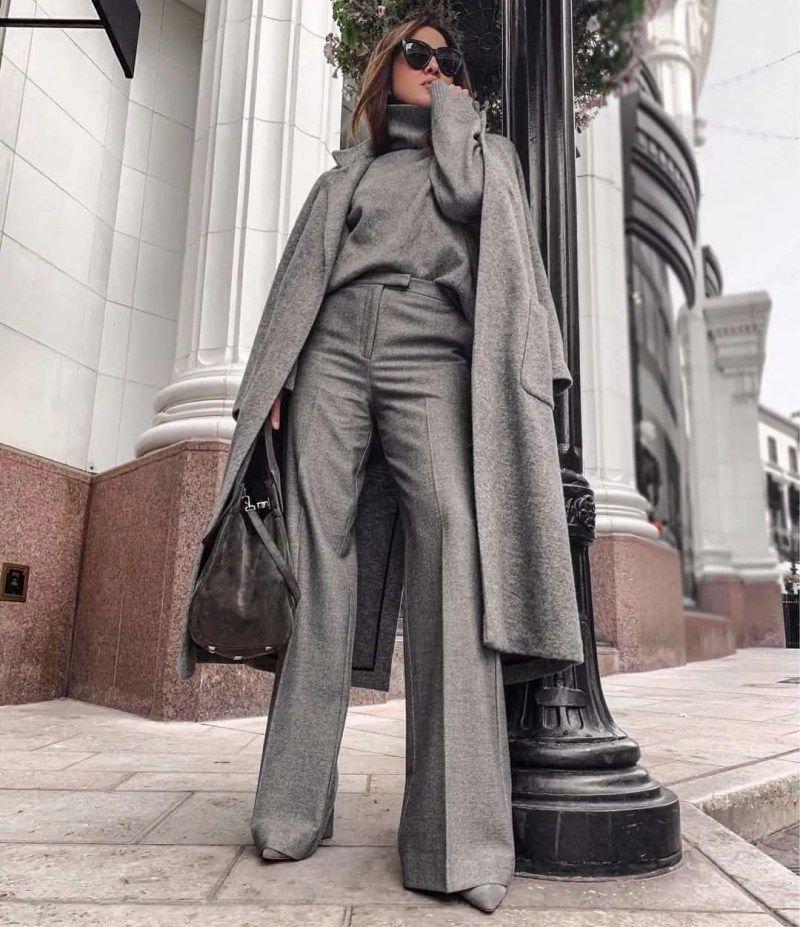 Grijze moderne outfit
