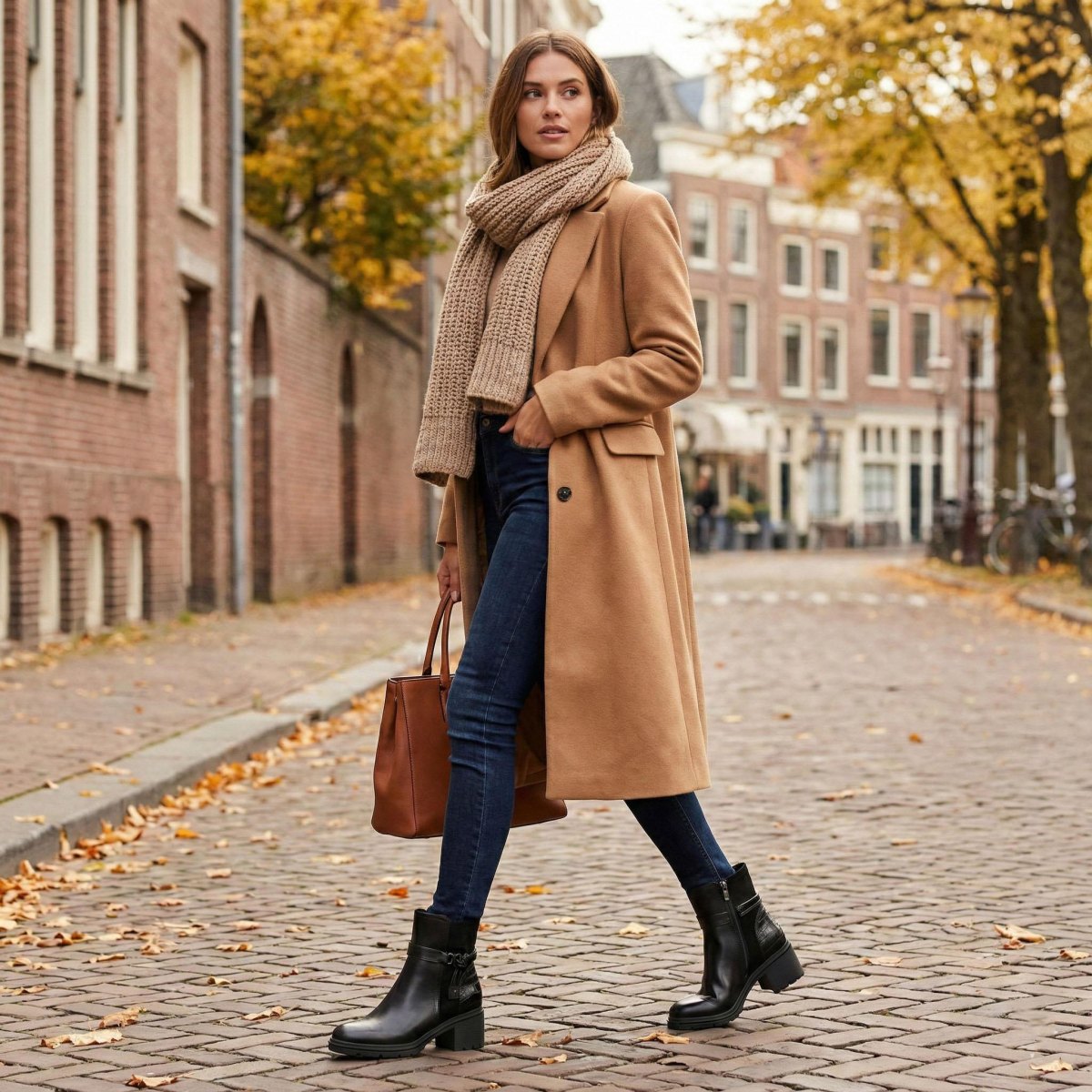Herfst outfit dames met laarzen