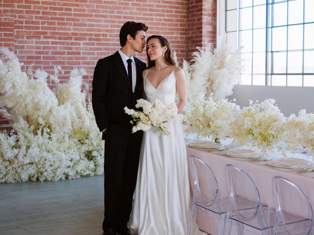 Witte Bloemen En Transparante Stoelen