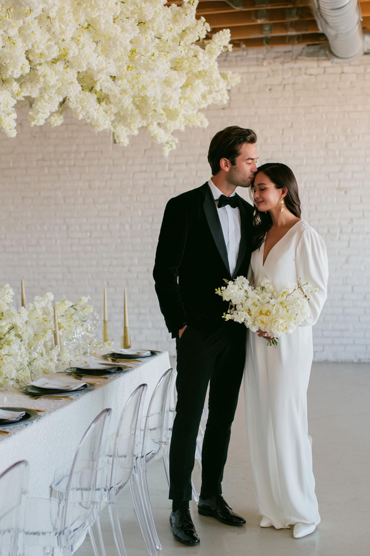 Transparante Stoelen En Witte Bloemen