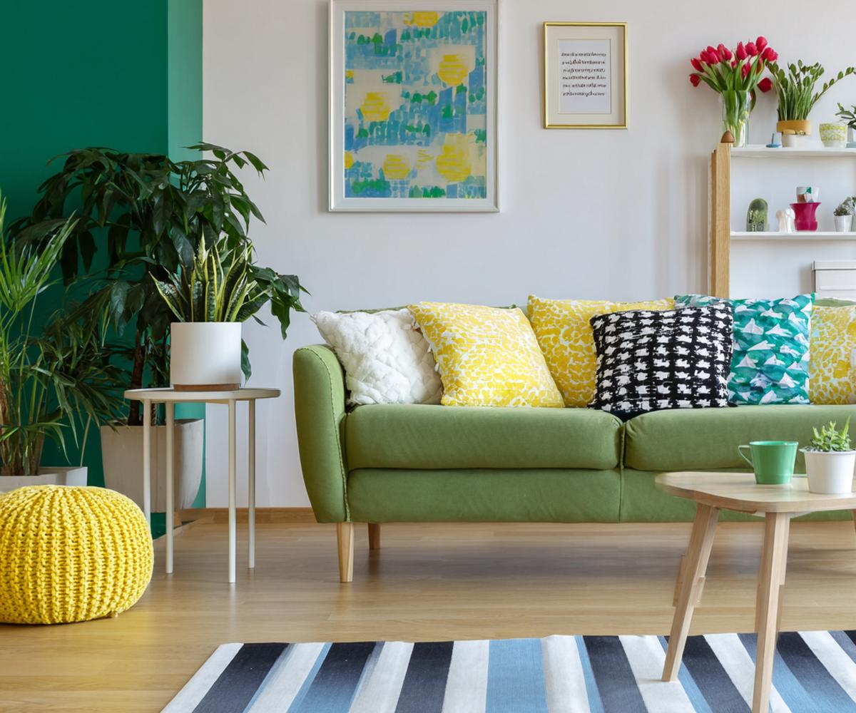 Groene Bank En Planten