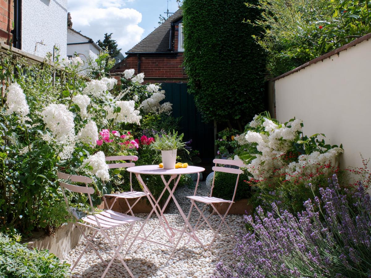 Roze Bistroset Witte Kiezels