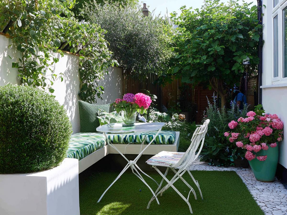 Groen Kunstgras Hoekbank Bladprint