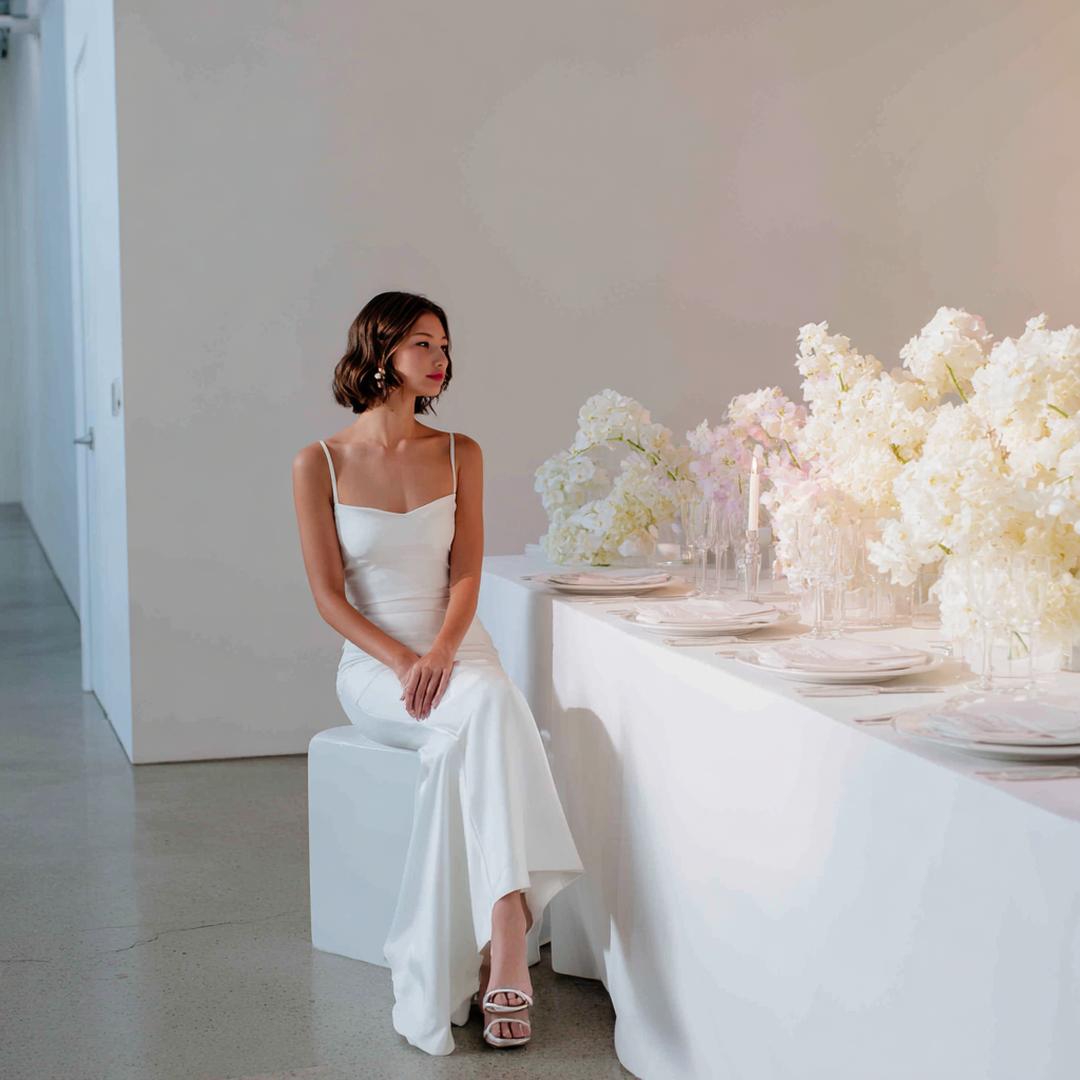 Witte Bloemen Op Tafel