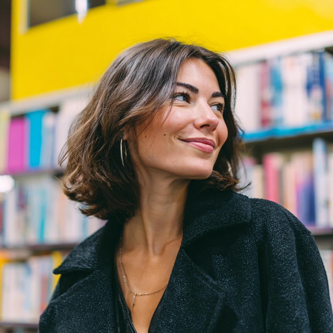 Wavy Lob Middle Part