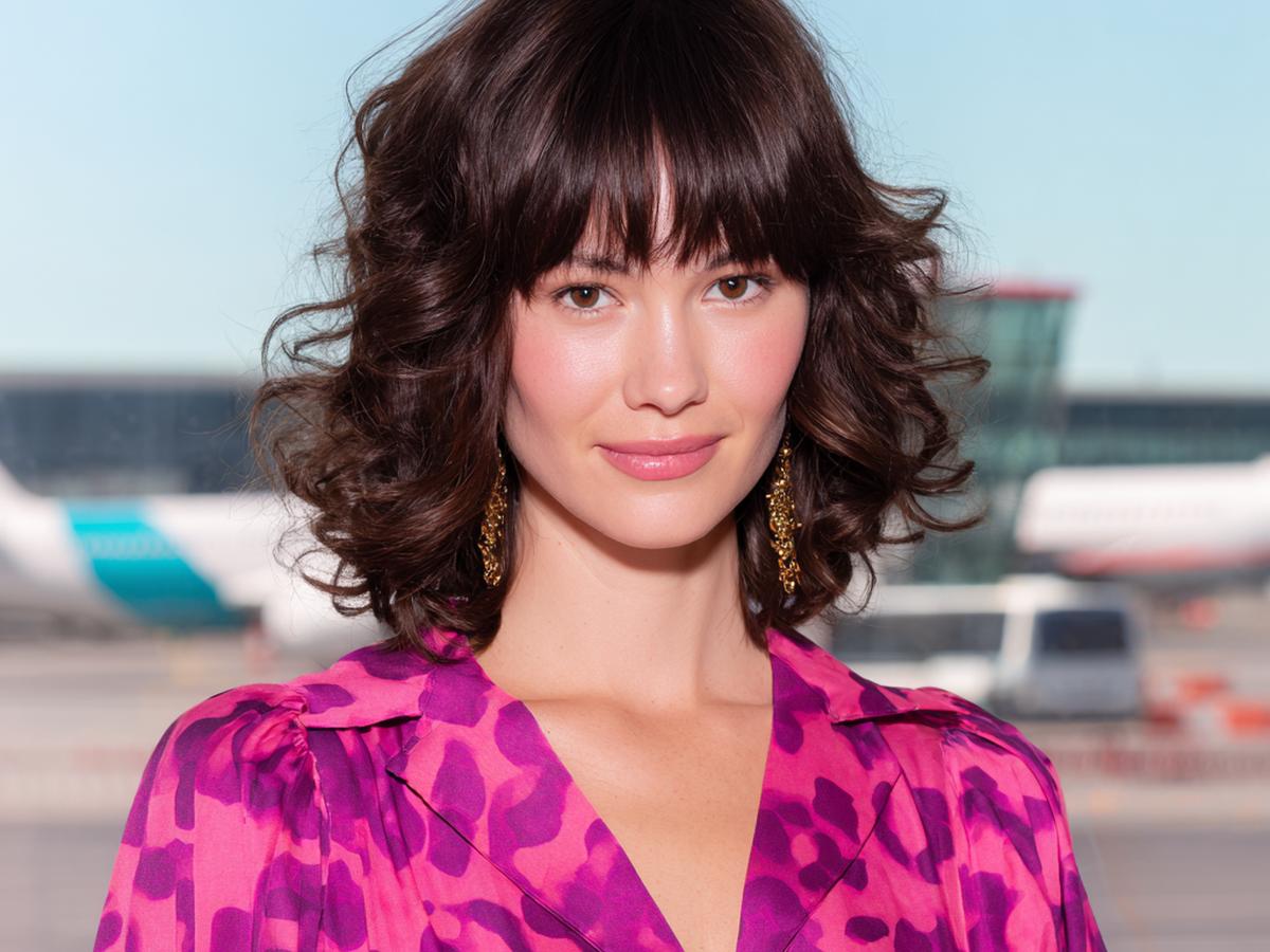 Curly Bob With Bangs