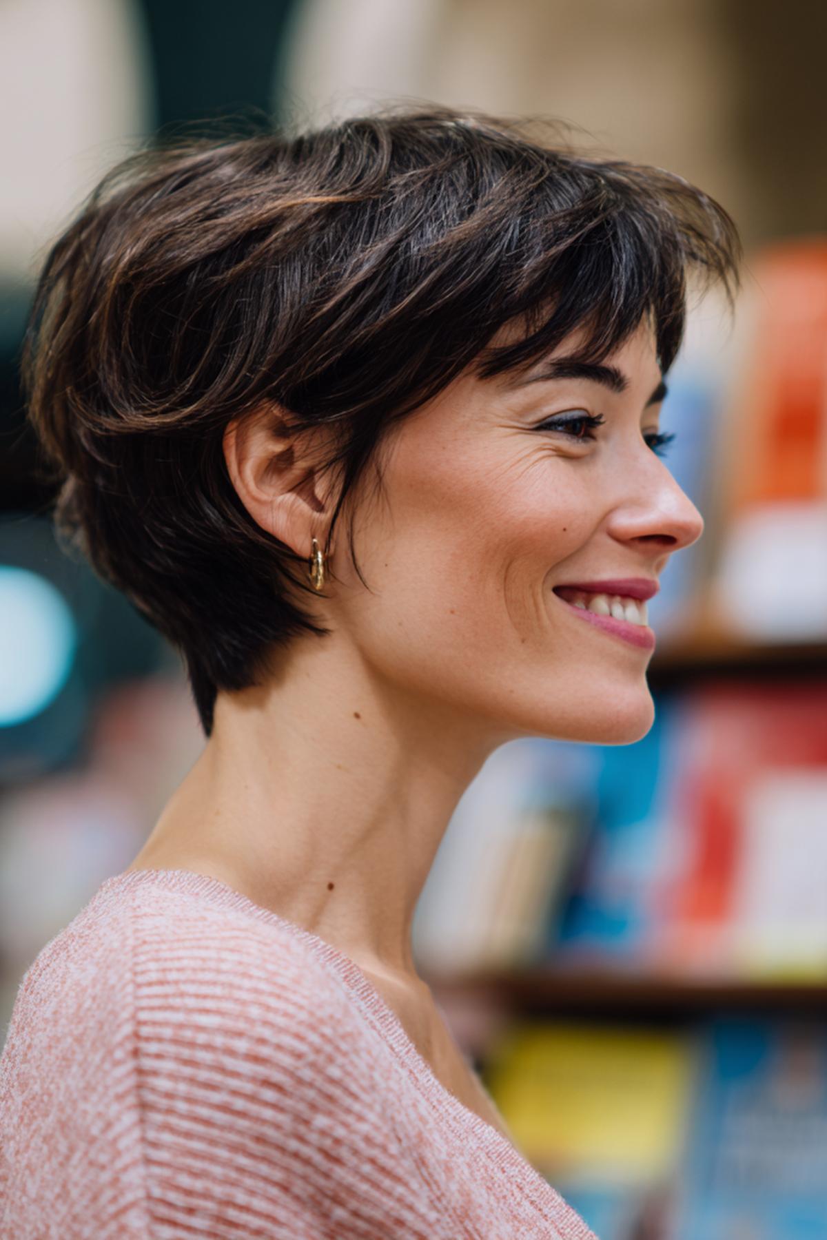 Textured Pixie Side Bangs