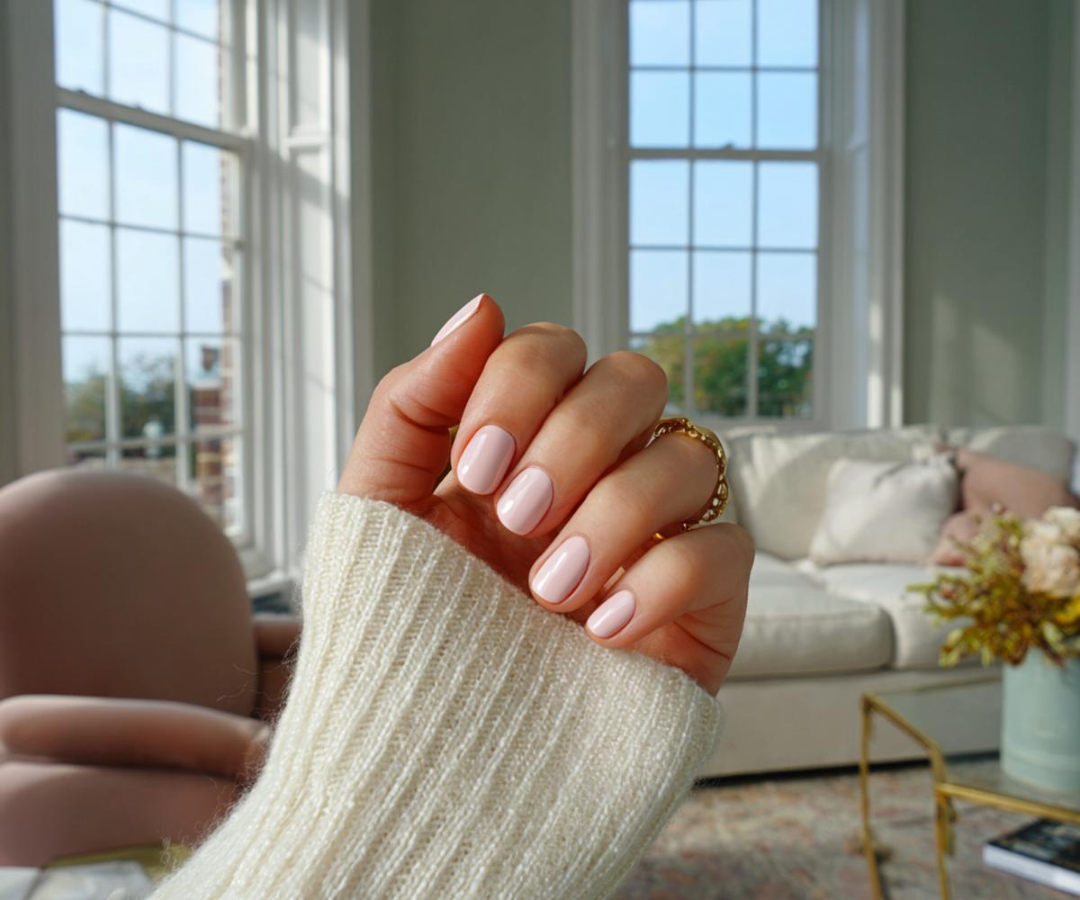 Pale Pink Short Nails