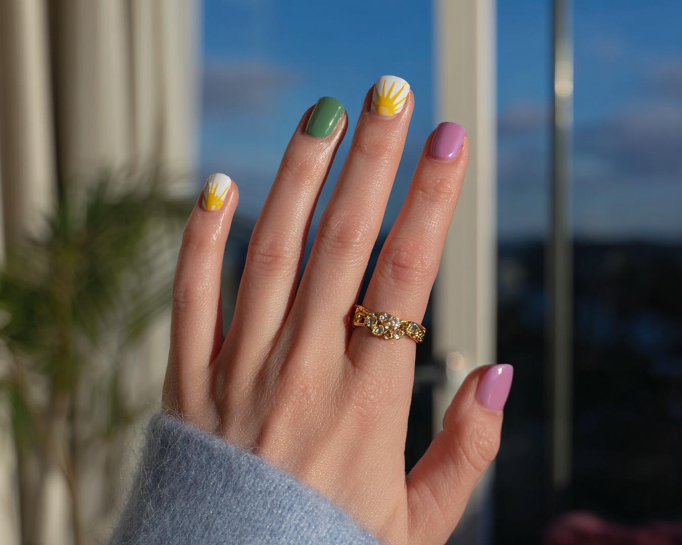 Pastel Multicolor Nail Art