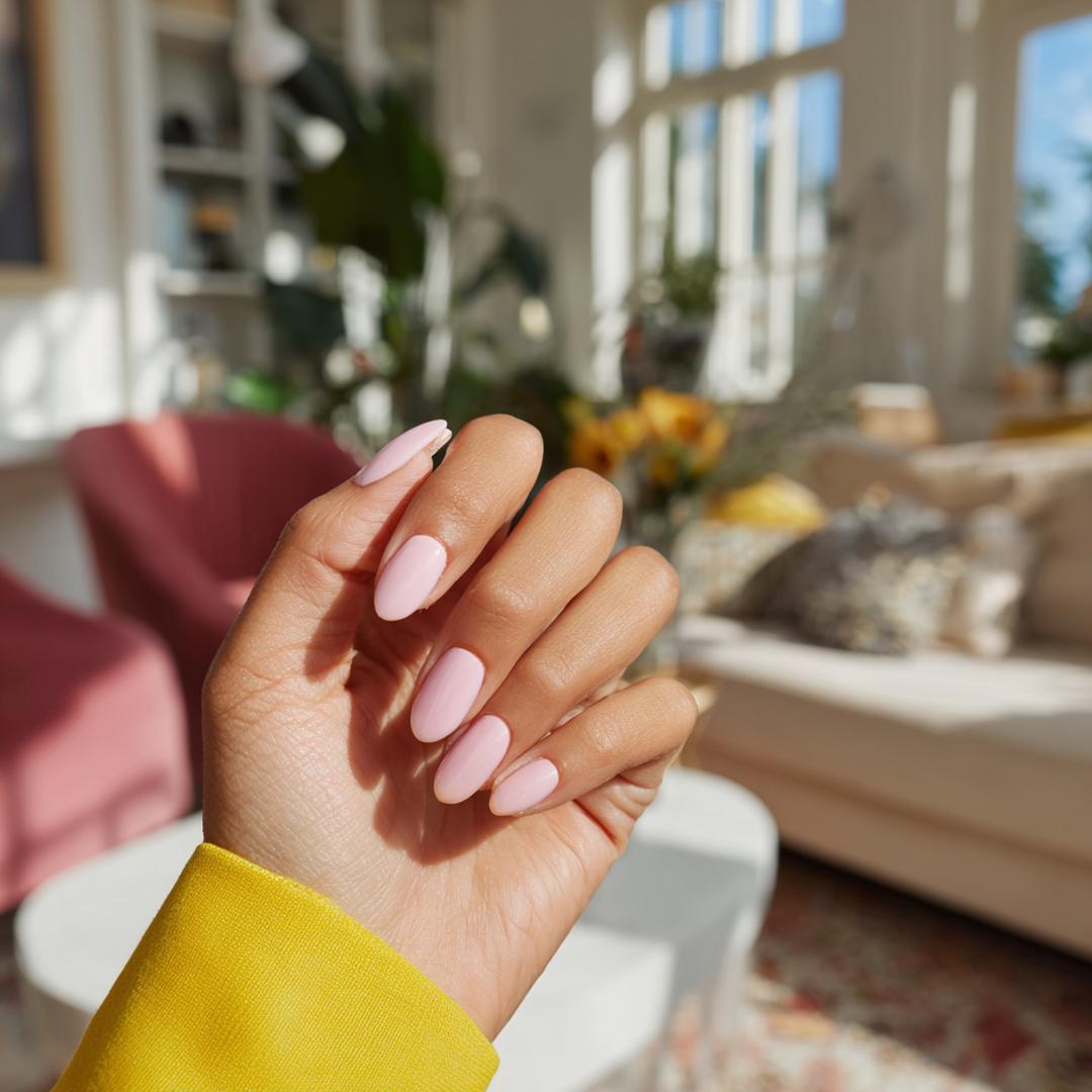 Light Pink Almond Nails