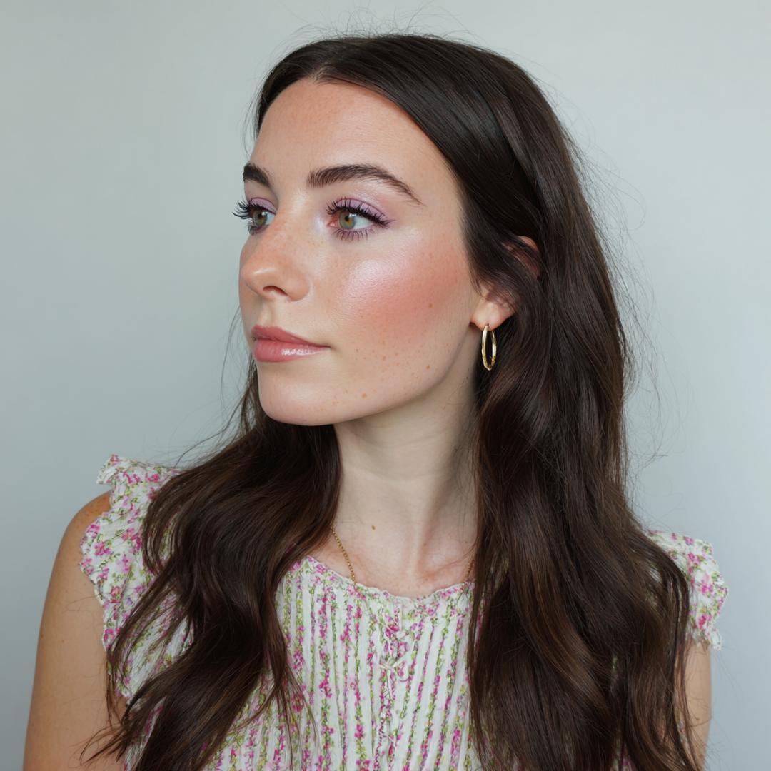 Lavendel Oogmake-up Ros&eacute; Wangen