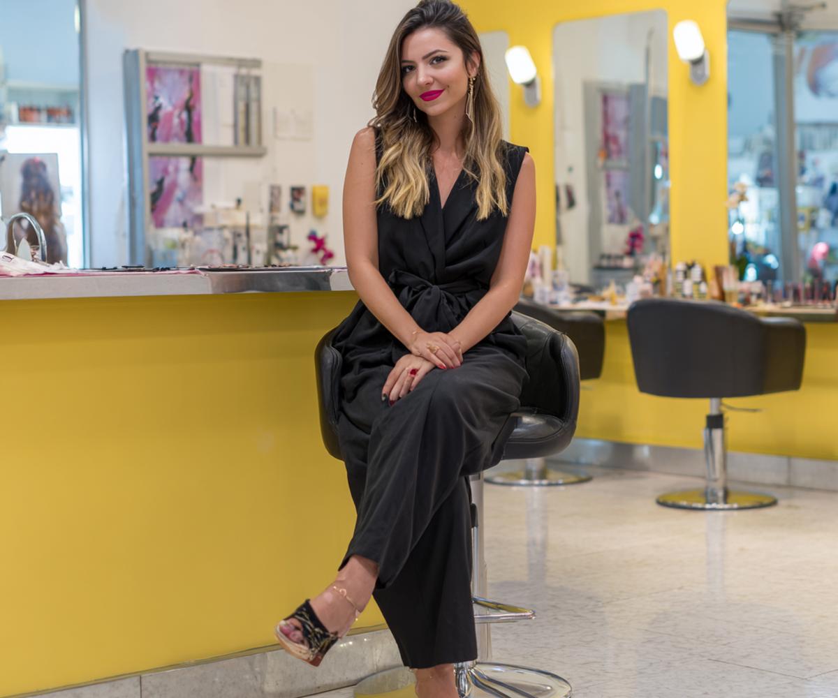 Zwarte Jumpsuit Zwarte Sandalen