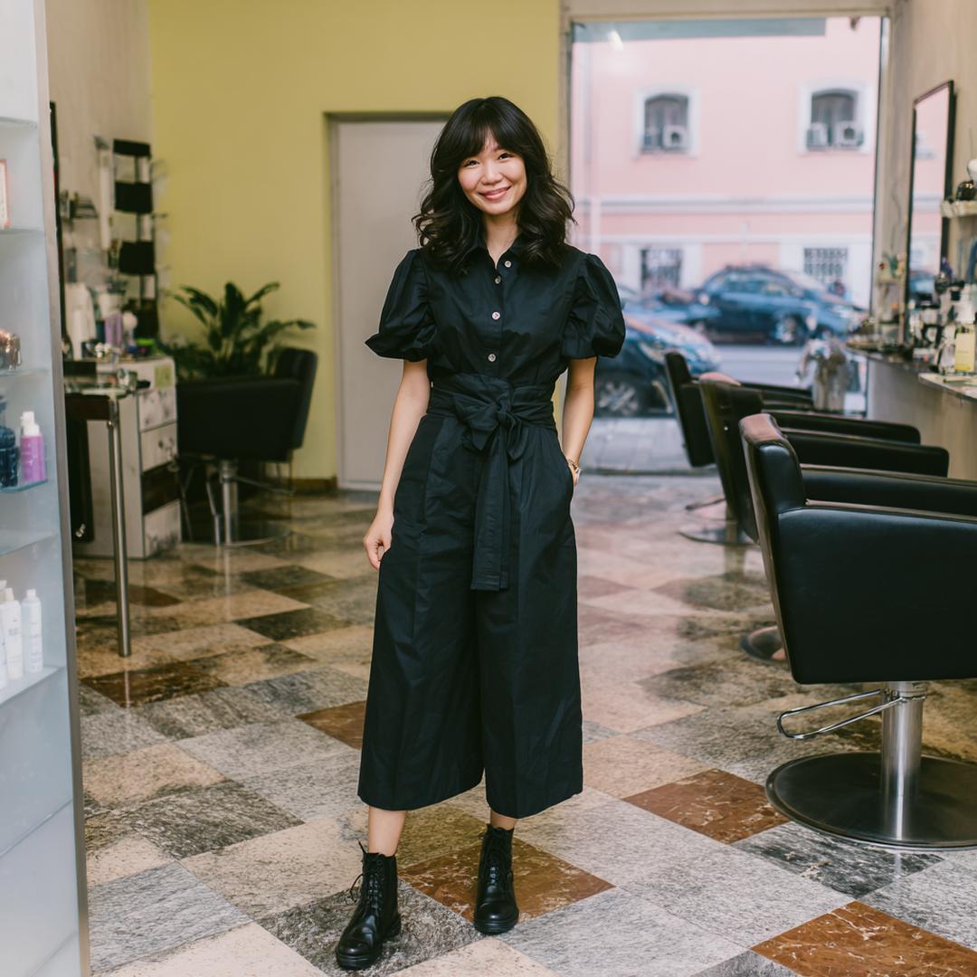 Zwarte Jumpsuit Zwarte Veterlaarzen