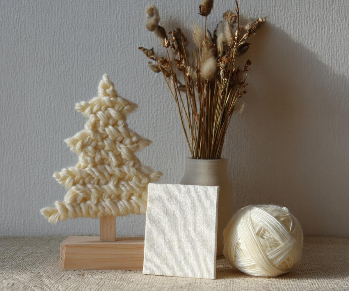 Cr&egrave;me Wolboom Met Droogbloemen