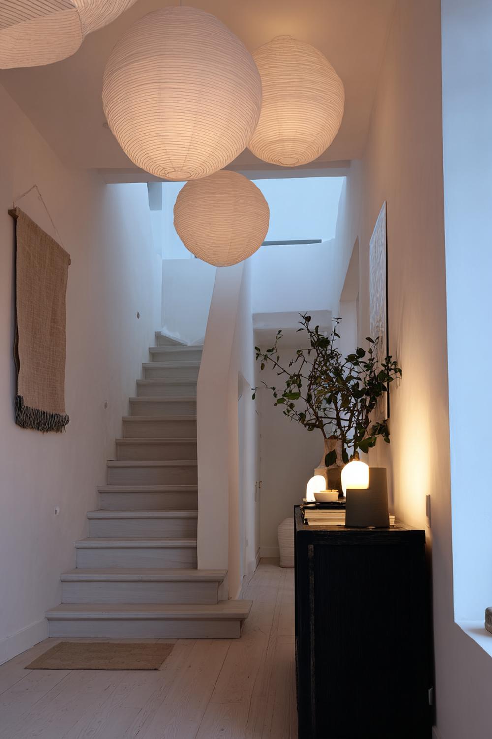 23. Japandi interiors met nis-schap in stuc en zachte spotverlichting