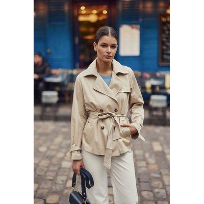 Trenchcoat met taille riem