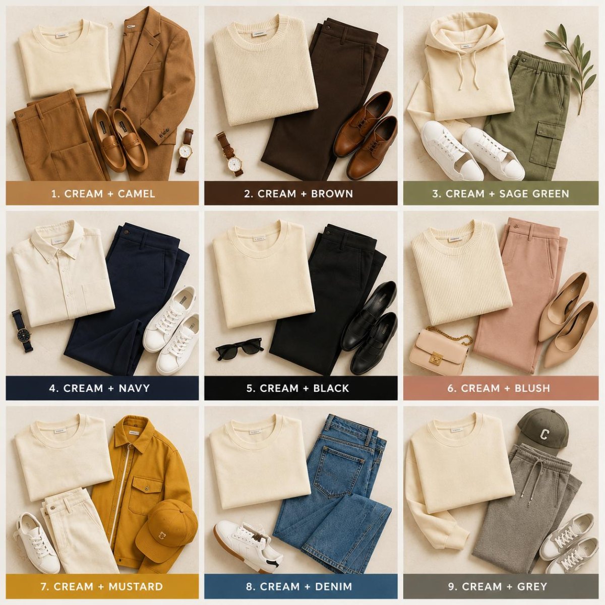 Casual outfit kleuren