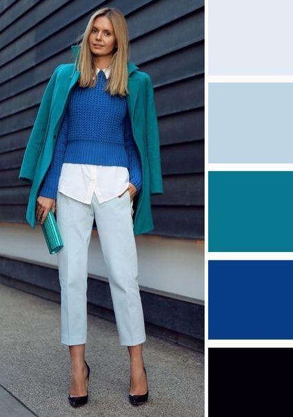 Koele kleuren kledingstijl