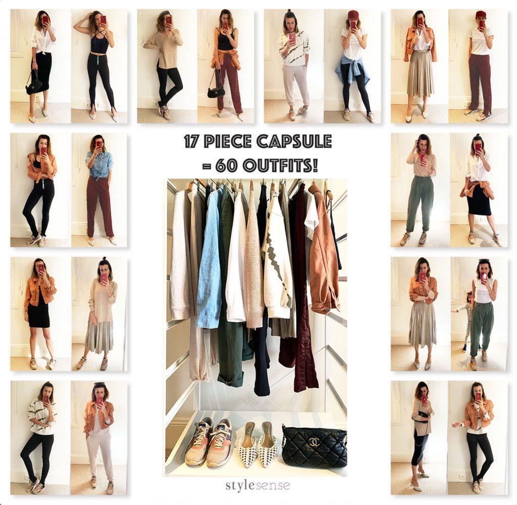 Veel outfits met weinig kledingstukken