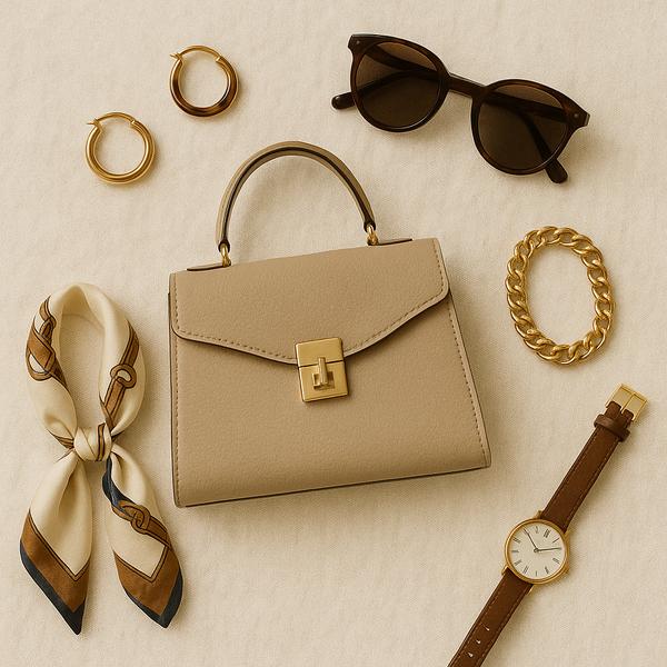 Minimalistische tasaccessoires stijl