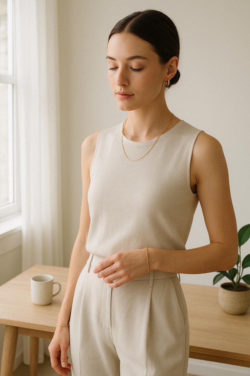 Minimalistische sieraden look