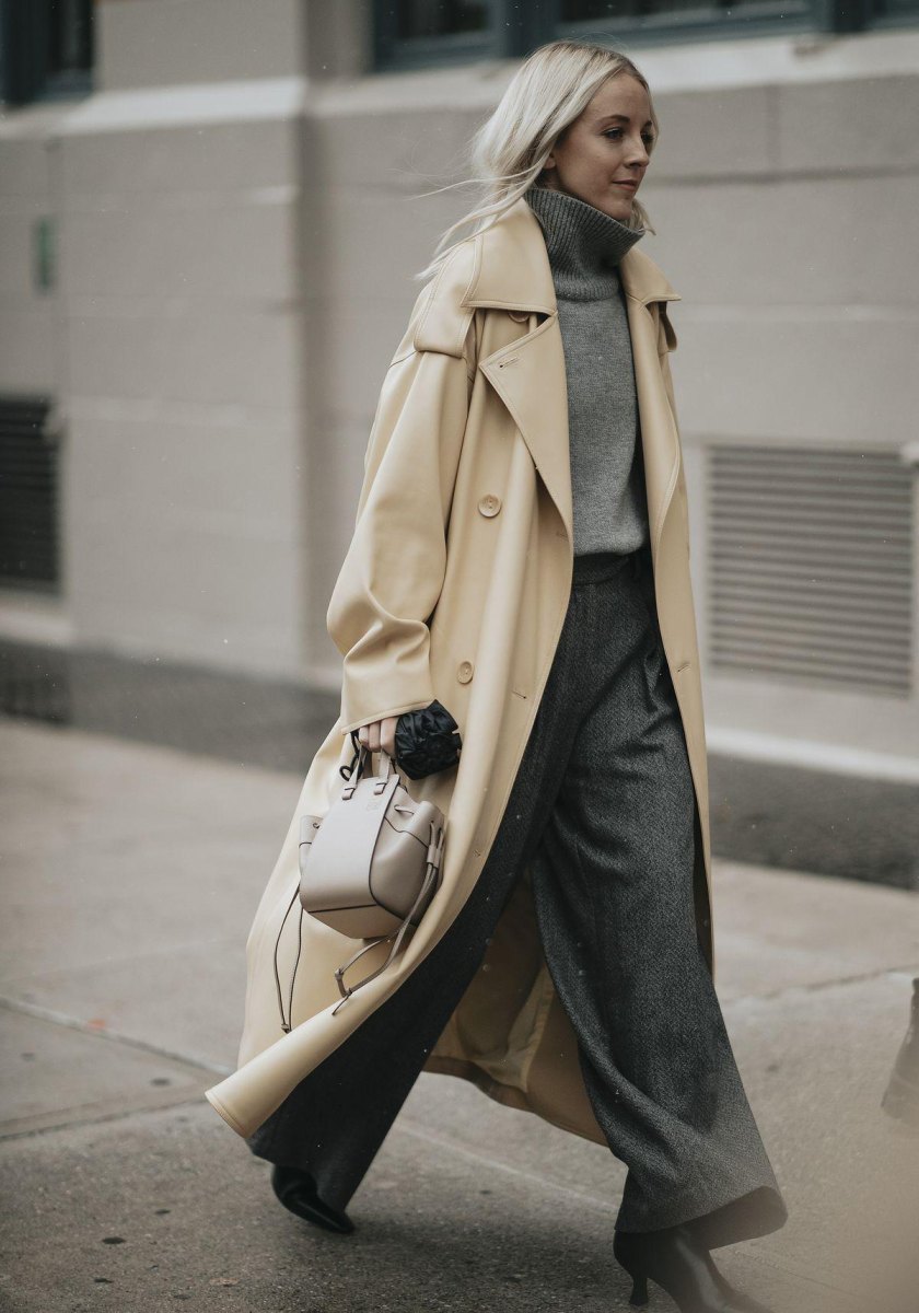Monochrome herfststijl in neutrale kleuren
