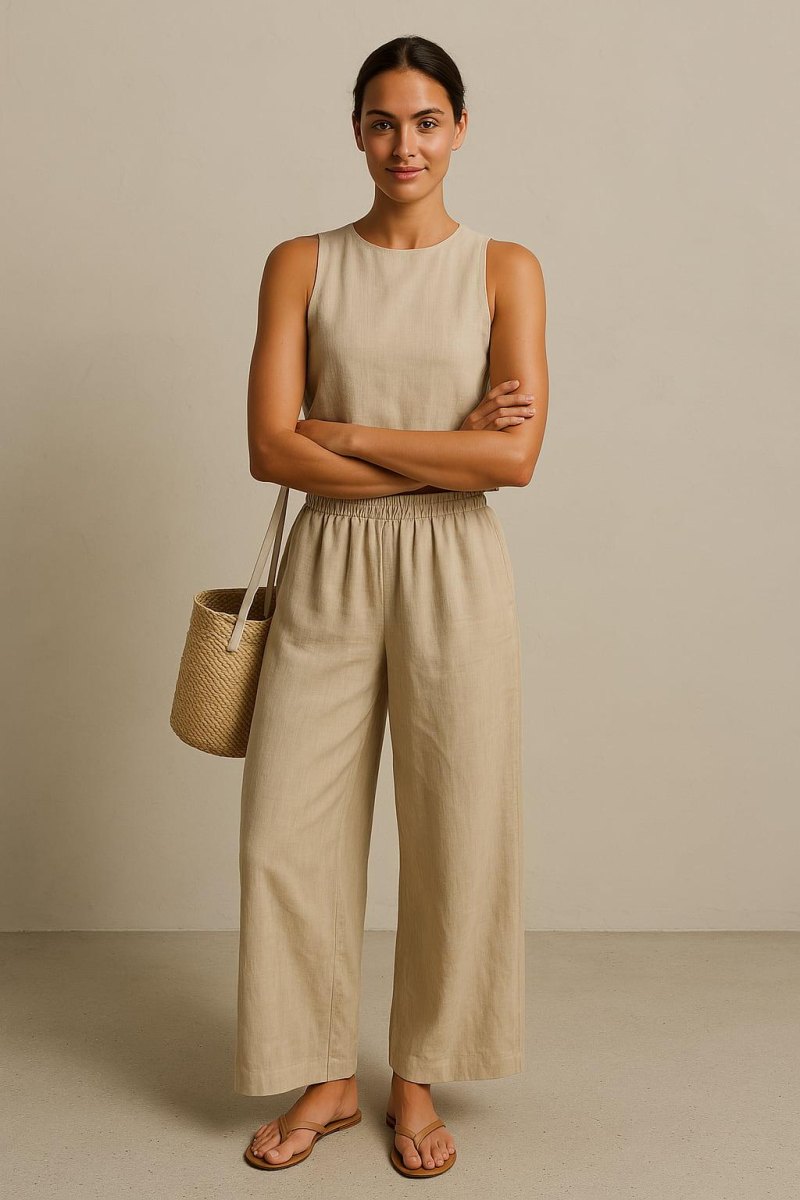 Lichte minimalistische zomeroutfit