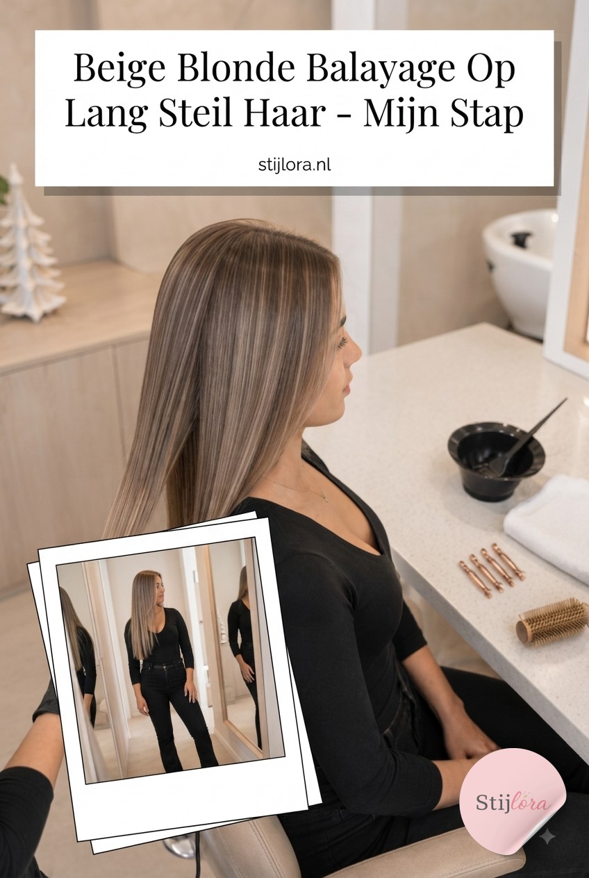 Beige Blonde Balayage Op Lang Steil Haar - Mijn Stap - Voor