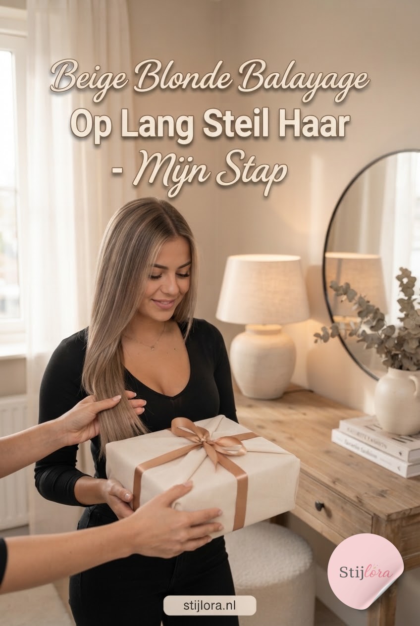 Beige Blonde Balayage Op Lang Steil Haar - Mijn Stap - Voor