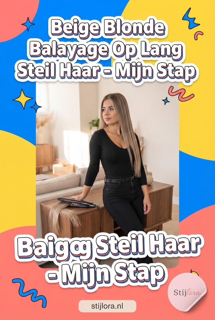 Beige Blonde Balayage Op Lang Steil Haar - Mijn Stap - Voor