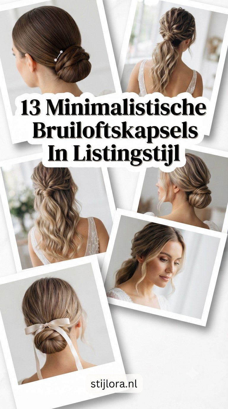 13 Minimalistische Bruiloftskapsels In Listingstijl