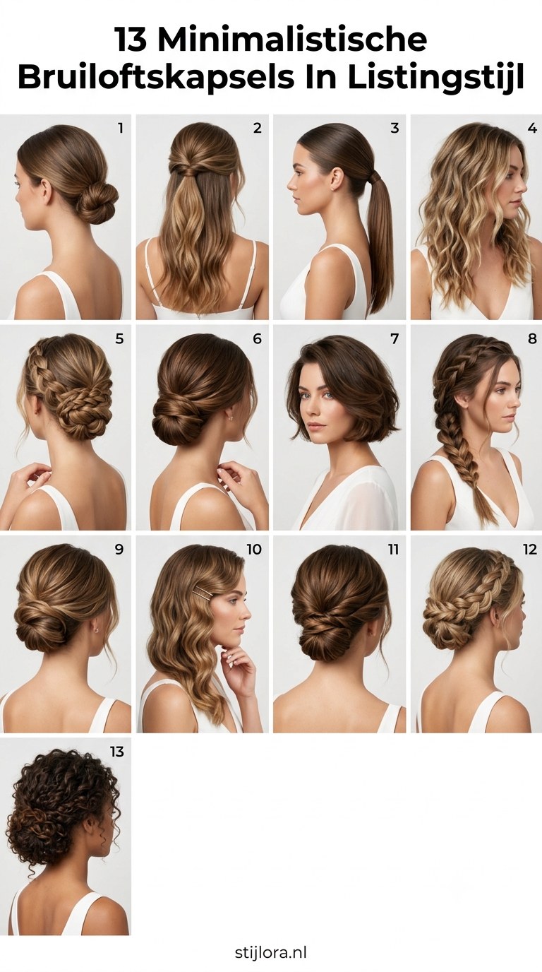 13 Minimalistische Bruiloftskapsels In Listingstijl