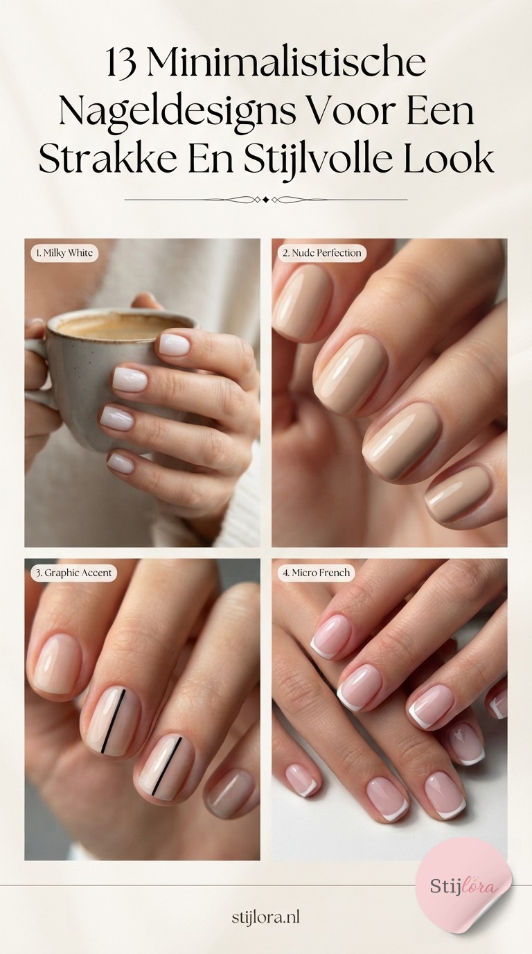 13 Minimalistische Nageldesigns Voor Een Strakke En Stijlvolle Look