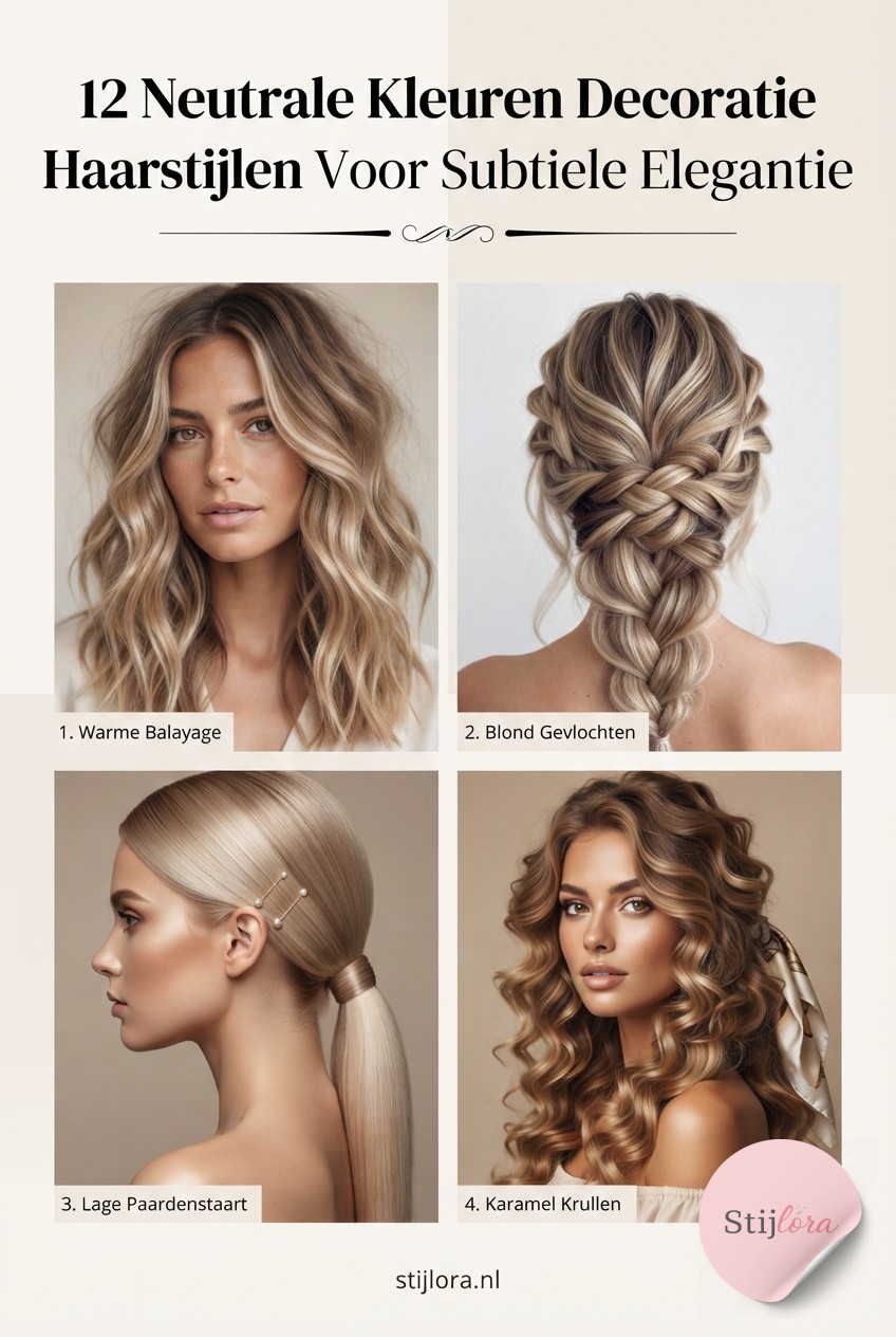 12 Neutrale Kleuren Decoratie Haarstijlen Voor Subtiele Elegantie