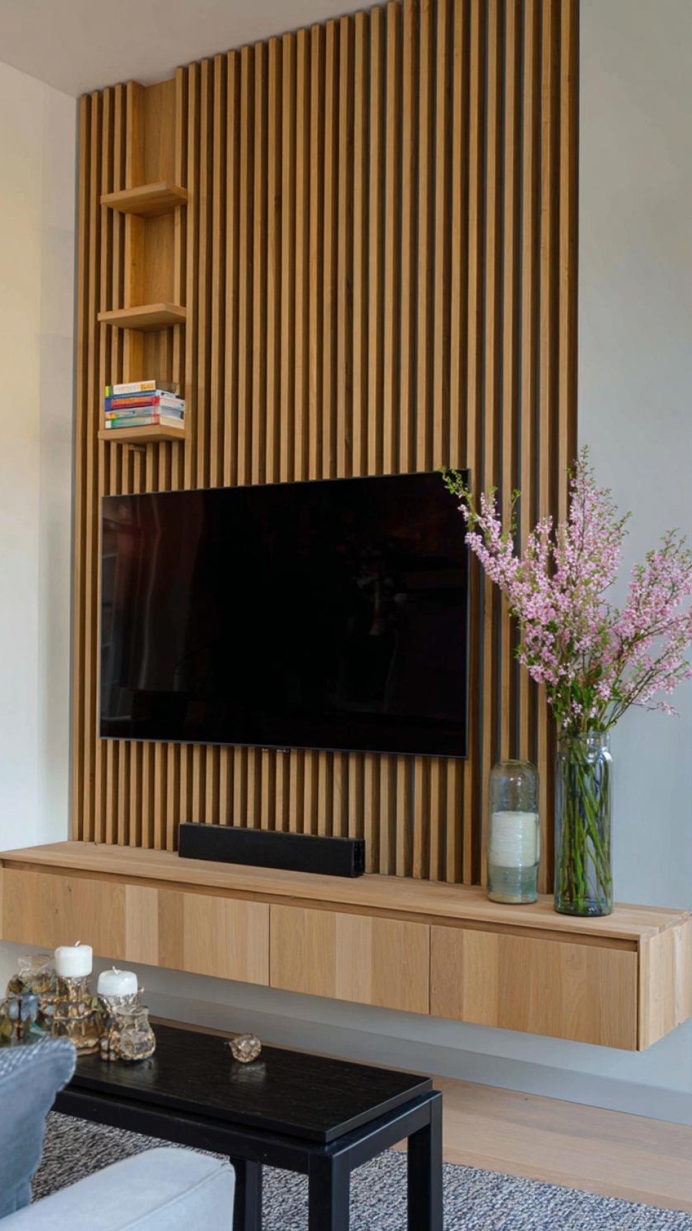Tv Wand Ontwerp Voor Geometrische Patronen