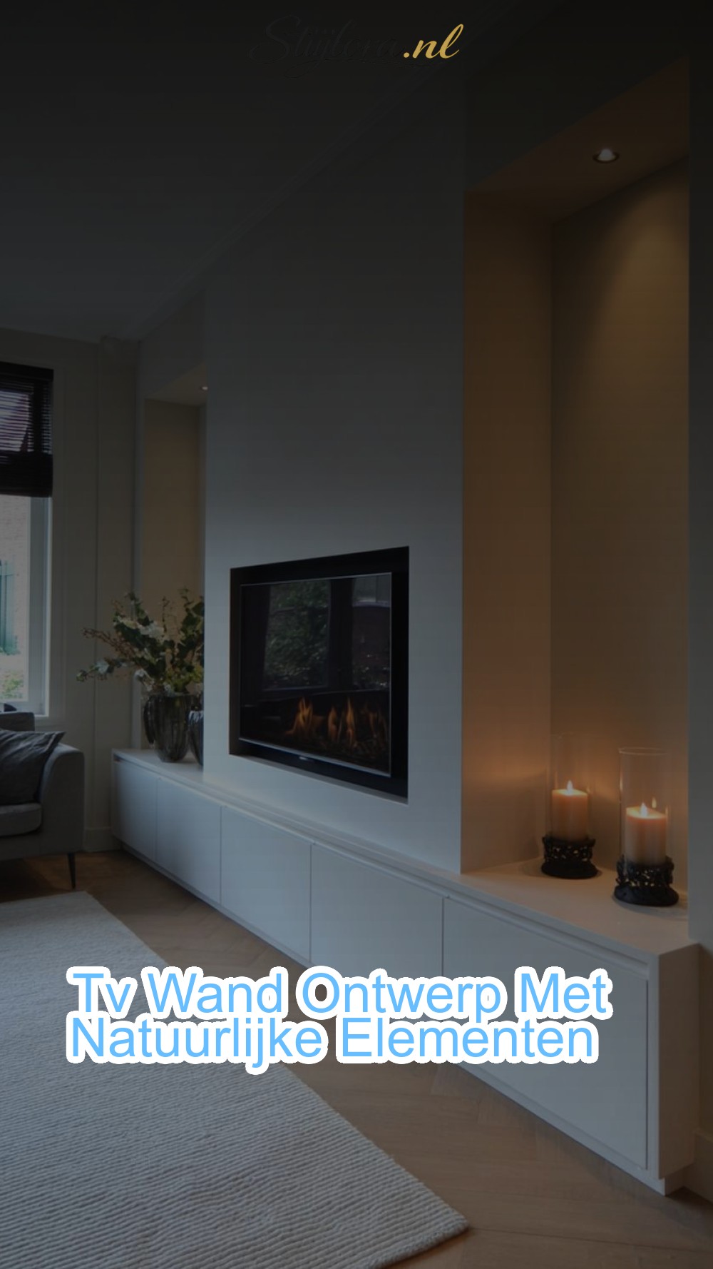 Tv Wand Ontwerp Met Natuurlijke Elementen