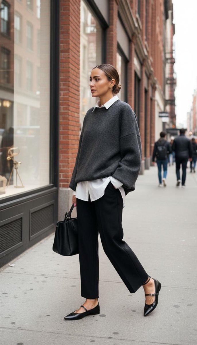 Knitwear trui in smart casual outfit
