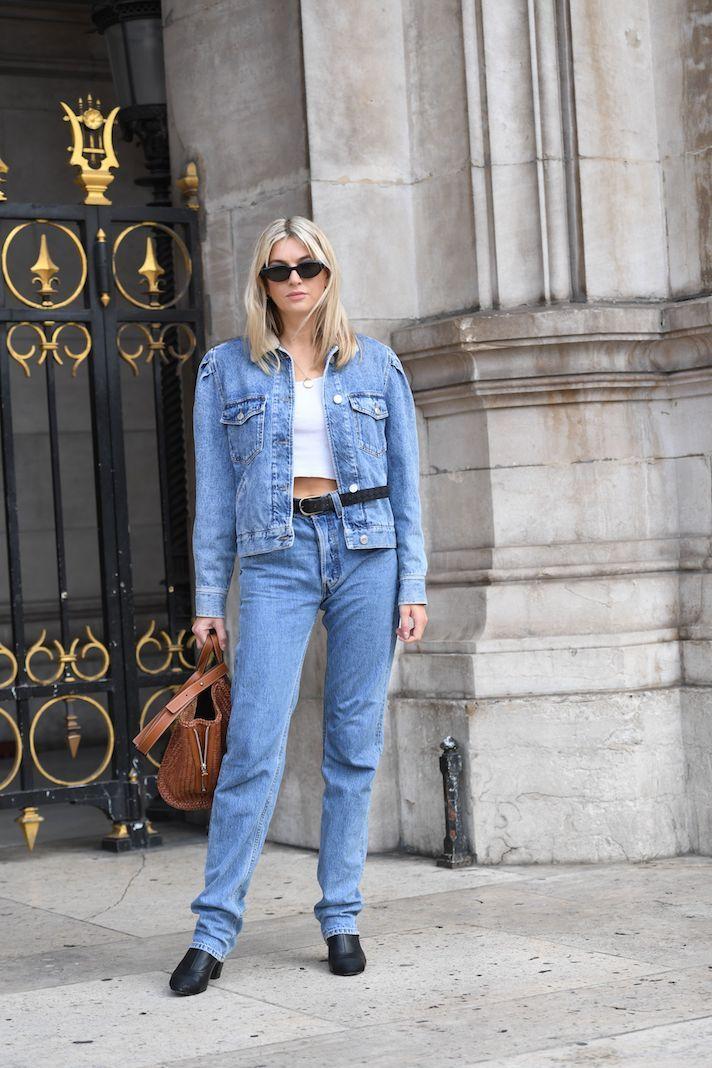 Denim jas met jeans combinatie