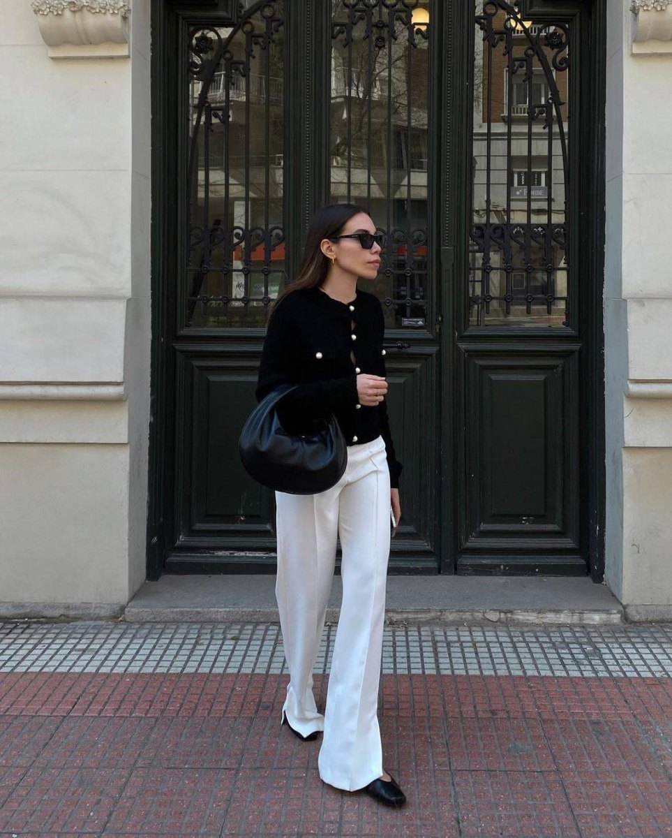 Zwart witte outfit met klassieke stijl