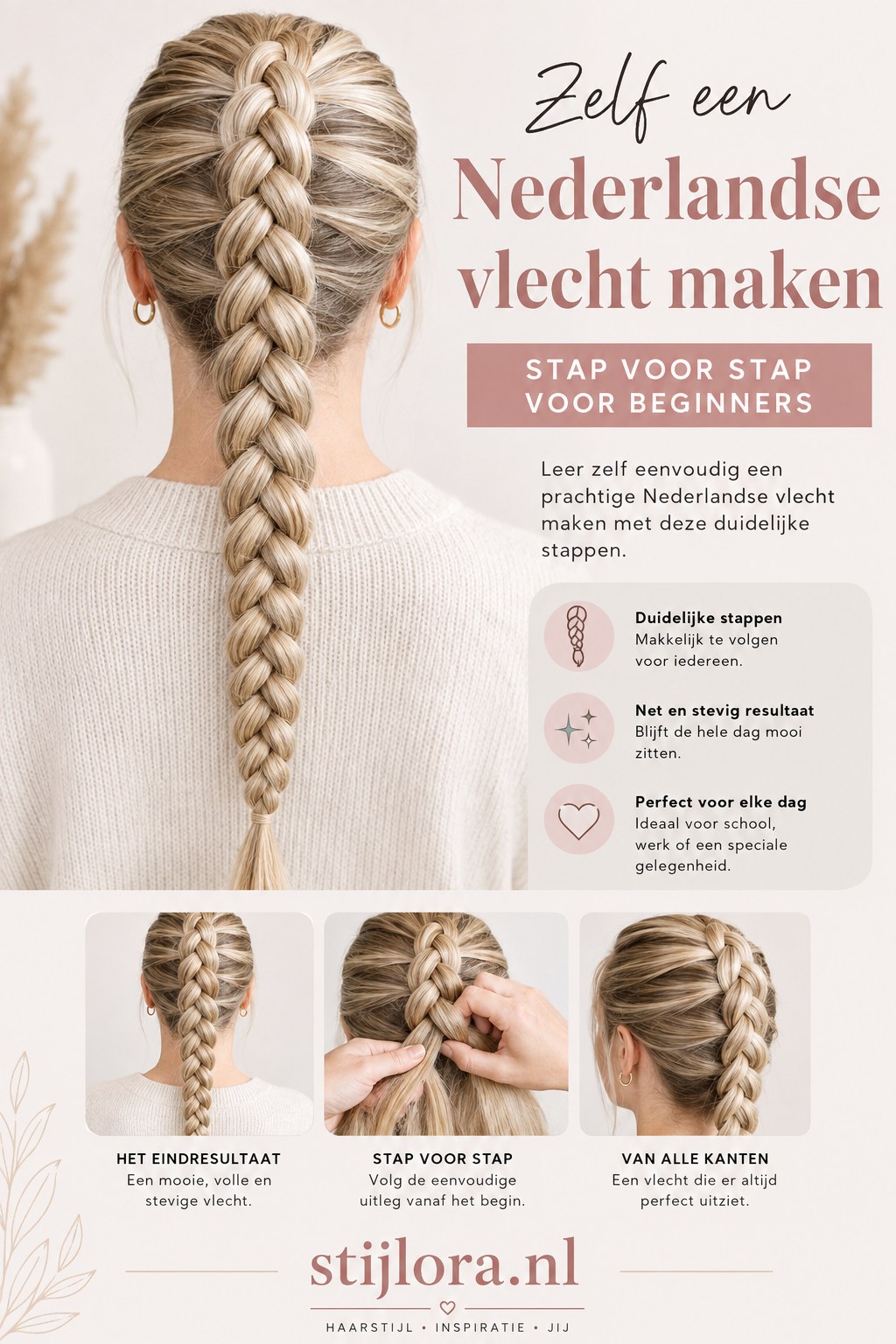 Stap voor stap een Nederlandse vlecht maken, een populaire keuze binnen vlechten voor beginners