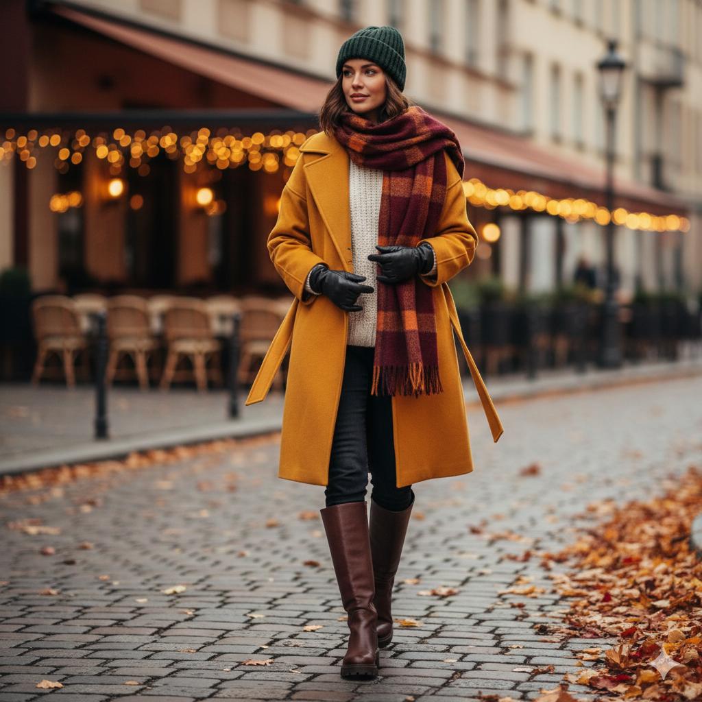 Warme winter outfit dame